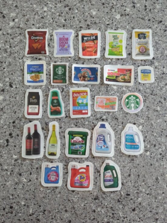 Hand Crafted Other - Handmade Grocery Stickers for Junk Journaling, Scrapbooking, etc.